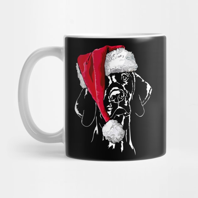 Funny Vizsla Santa Christmas dog mom by wilsigns